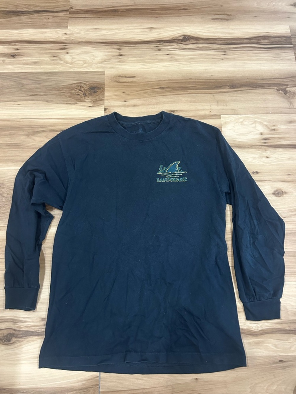 Landshark Myrtle Beach | Men's Long Sleeve Navy Graphic Tee
